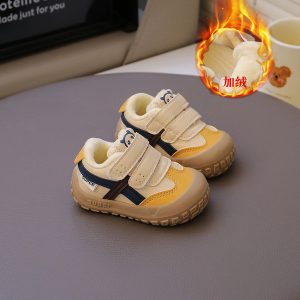 Baby Shoes Autumn and Winter New Infant Toddler Shoes Girls Soft Sole Boys Shoes Two Cotton Fleece-Lined Kidsren's Sports Shoes