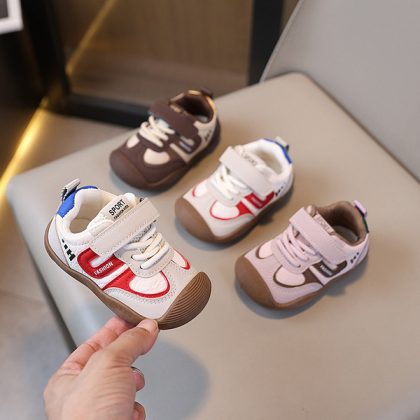 Spring and Autumn Baby Boy Shoes Soft-Soled Baby Toddler Shoes Kidsren’s Sports Shoes Girls Anti-Slip Functional Shoes Anti-Kick Kidsren
